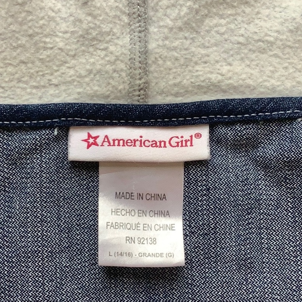 American Girl Hooded Denim Jacket - Picture 3 of 9